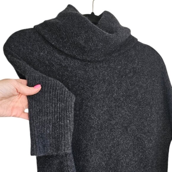 360 Sweater dark grey 100% cashmere turtle neck knit oversized sweater size XS - Picture 7 of 9